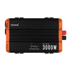 FCHAO KSC-3000W-C 3kw 12V/24V/48 to dc 220v 50hz car power battery pure sine wave solar inverters & converters