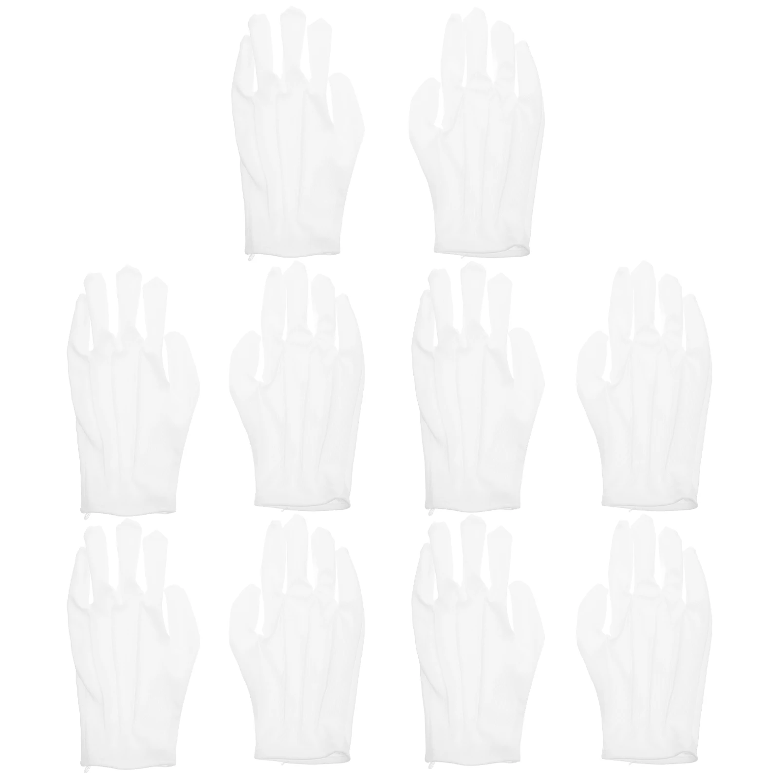 

10PCS Anti Etiquette White Breathable Polyester Material Jewelry Handling Protective Gloves For Jewelry Handling Gloves Work