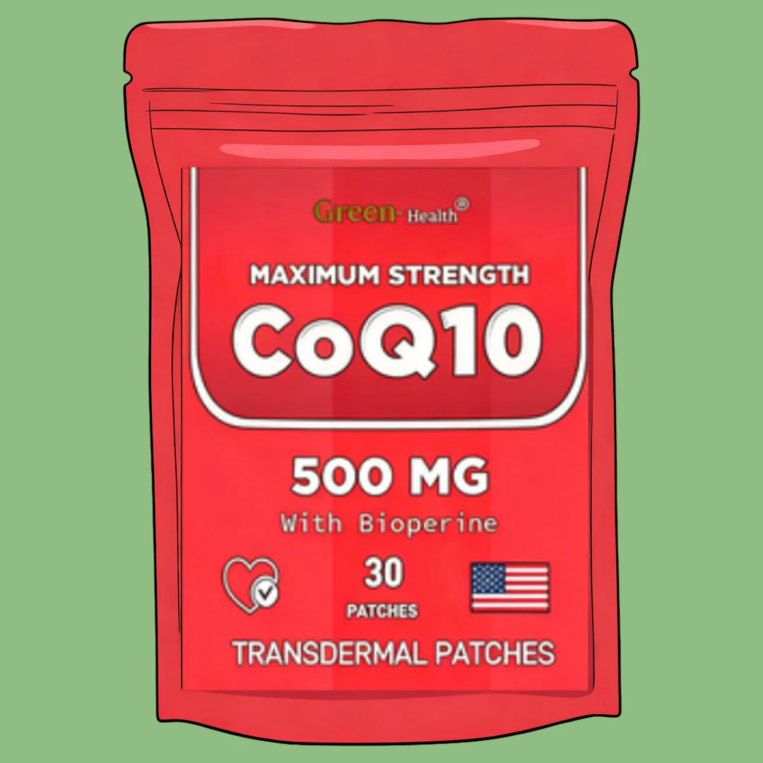 CoQ10 Transdermal Patches for Energy Support One Month Supply Health And Beauty Supplement 30 Patches