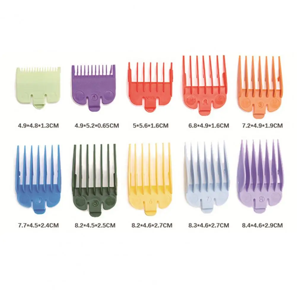 10Pcs/Bag Hair Clipper Comb Durable Wear-resistant Limit Comb Hairdressing Tool Hair Clipper Comb for Men