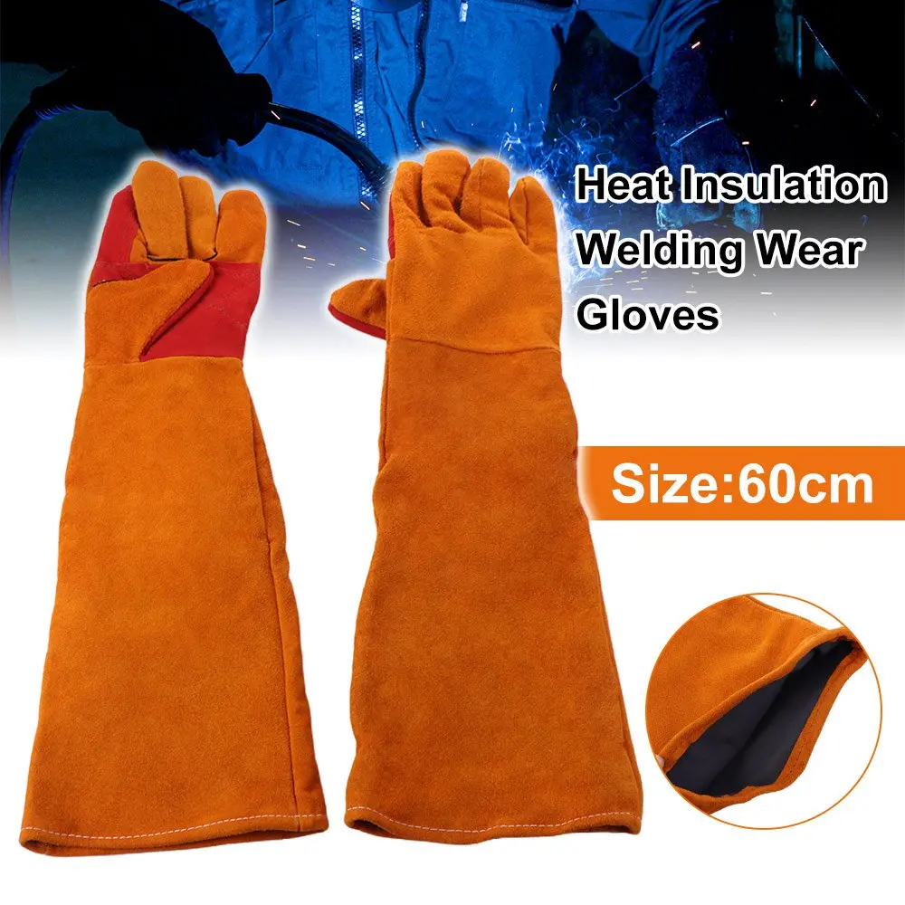 

Comfortable Work Safety Gloves Flexible Full Finger Leather Working Gloves Durable Scratch Resistance Outdoor Welding Gloves