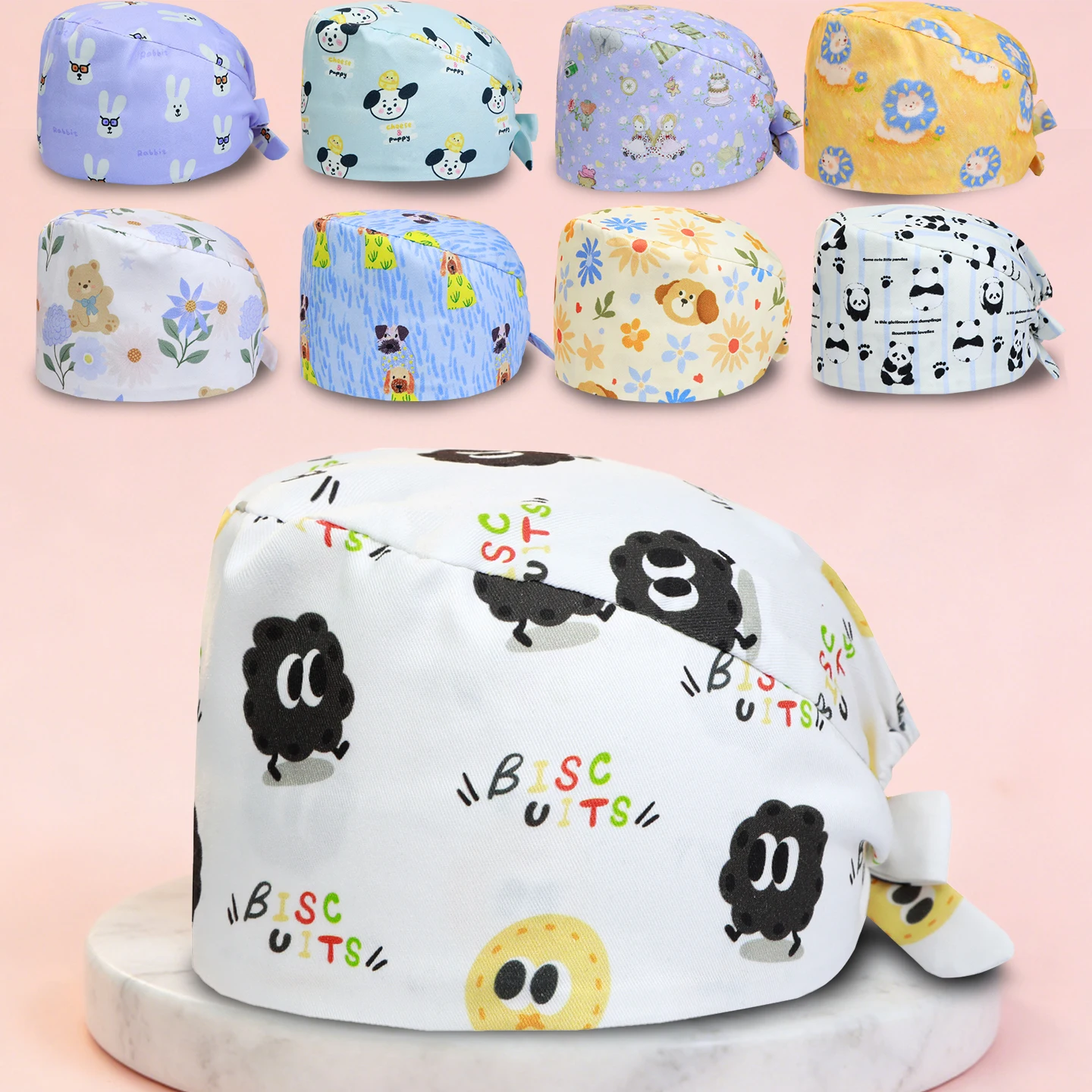 

Women's Surgical Cap Adjustable Surgical Cap for Doctor Hospital Healthcare Clinic Anatomy Printed Nursing Hats M1272 ﻿
