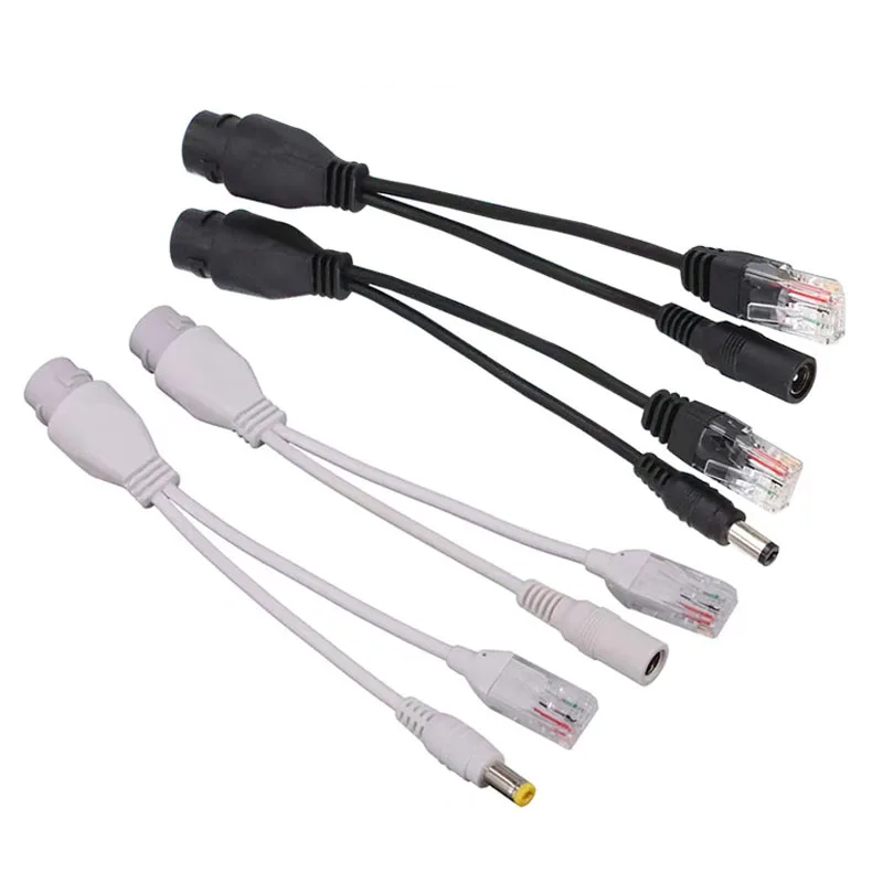 1PCS Passive POE Injector Splitter Cable 12-48V Power Over Ethernet Adapter Power Supply Module For IP Security Camera