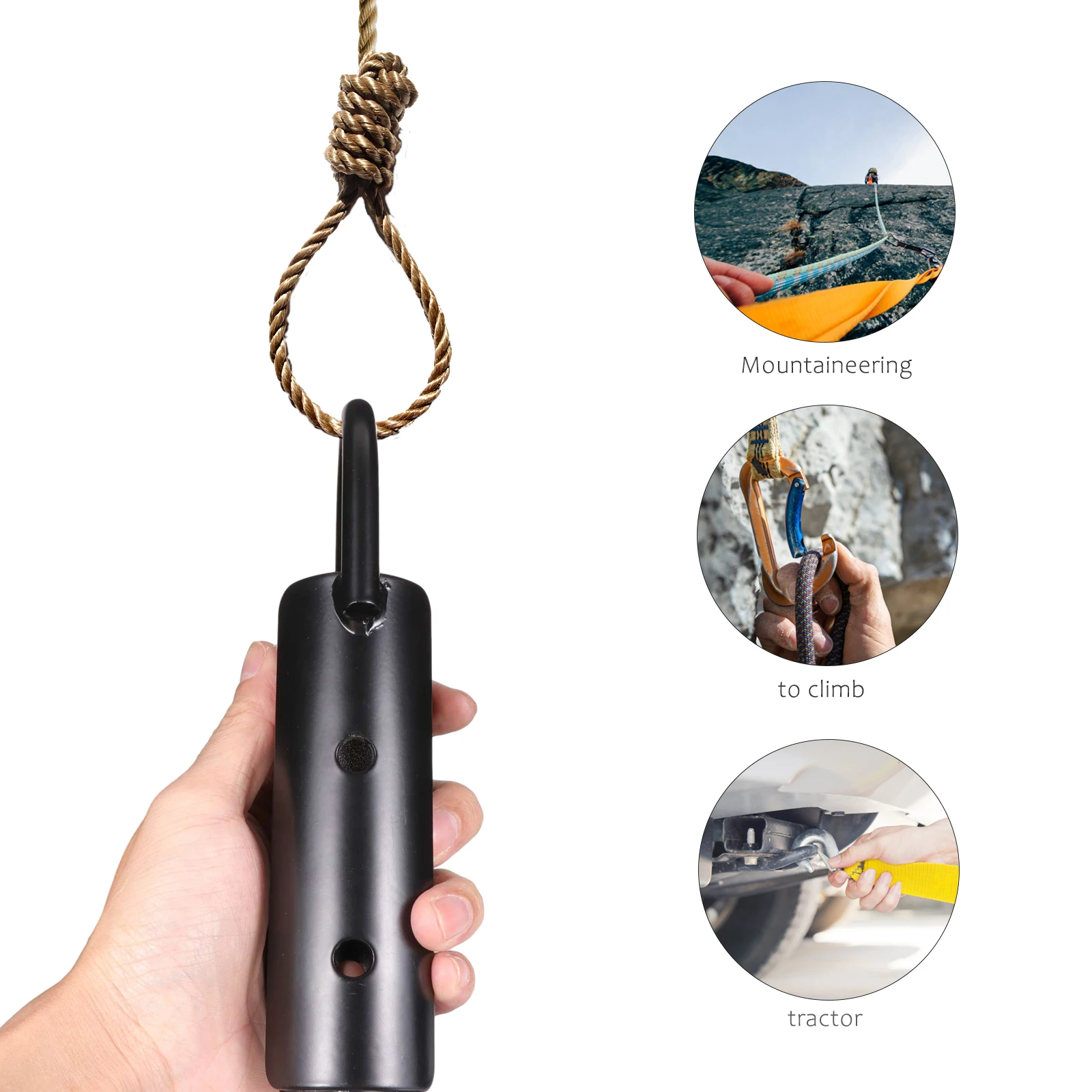

Practical Load bearing Rope Hooks Sturdy Iron Lightweight Portable Durable Climbing Camping Hiking Outdoor Hooks Fixed Buckle