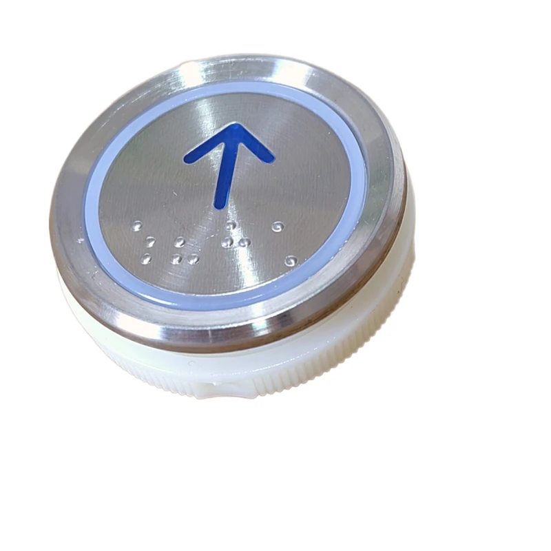 10PCS AN306 DC24V Elevator Button with Braille G20090808H01 Bule Light Lift Accessory A3N52401 A4J52400 A4N52401 190624