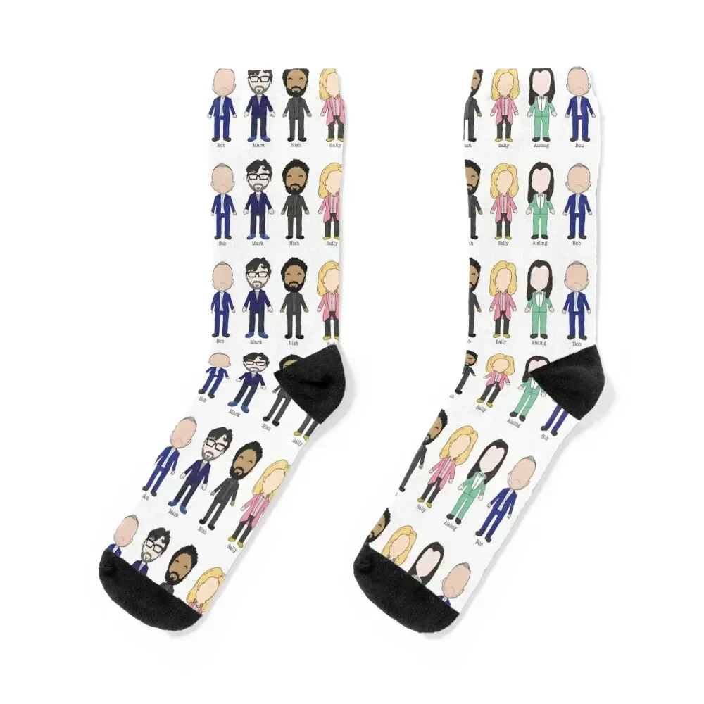 

Taskmaster Cast Series 5 Illustration Socks luxe anime hockey Men's Socks Luxury Women's