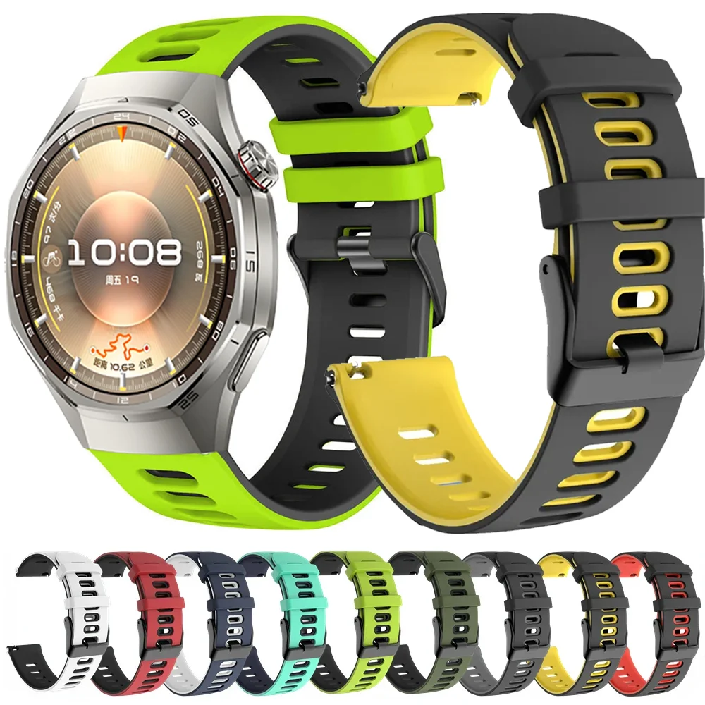 화웨이 워치 GT6, GT5, GT4 46mm용 22mm 20mm 실리콘 스트랩, 스포츠 손목밴드, 화웨이 워치 GT6 Pro/5 4 3 Pro용 소프트 밴드