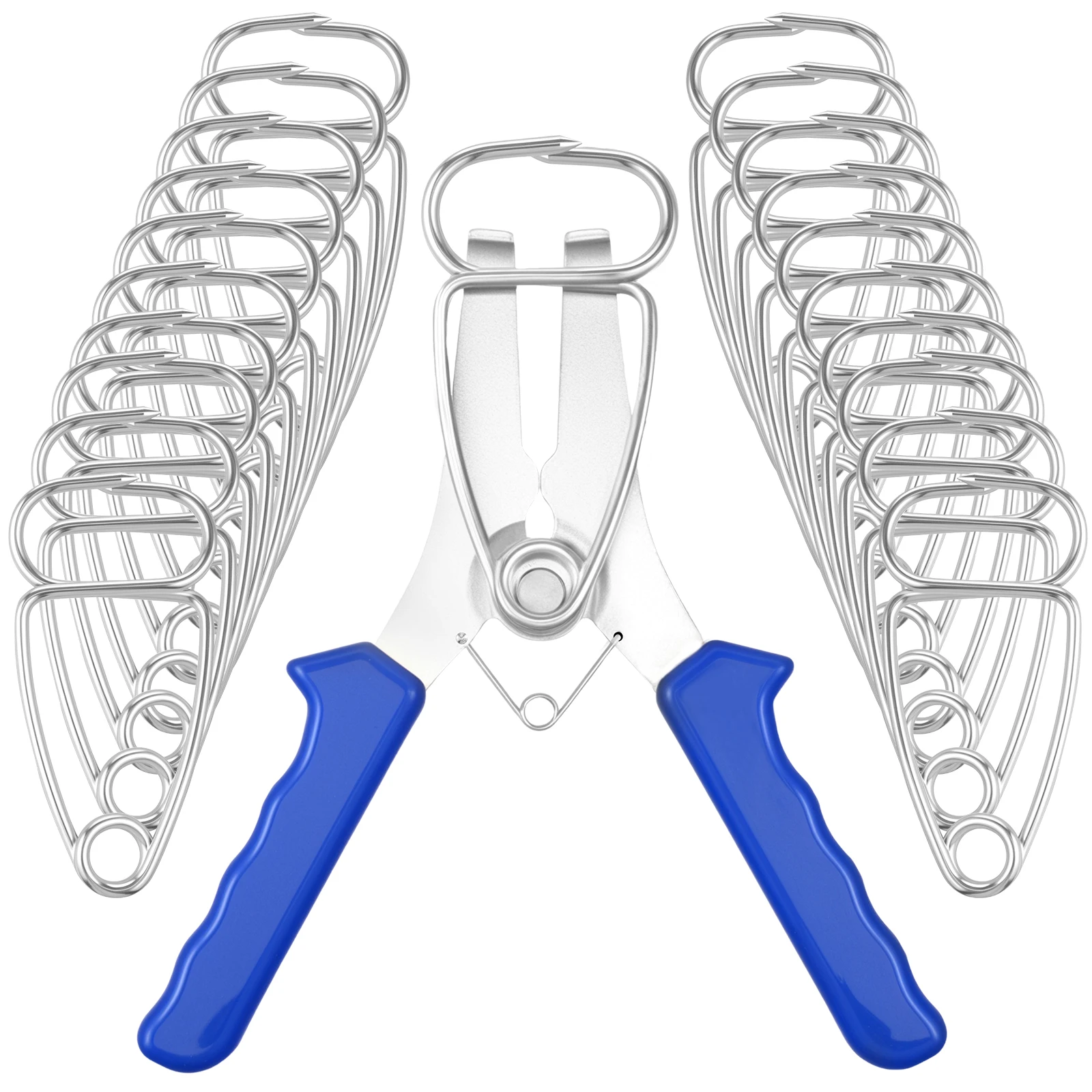 

Miter Spring Clamp Kit Stainless Steel Miter Clamp with Spring Loaded Pliers for Woodworking Picture Frames Wood Trim Moldings