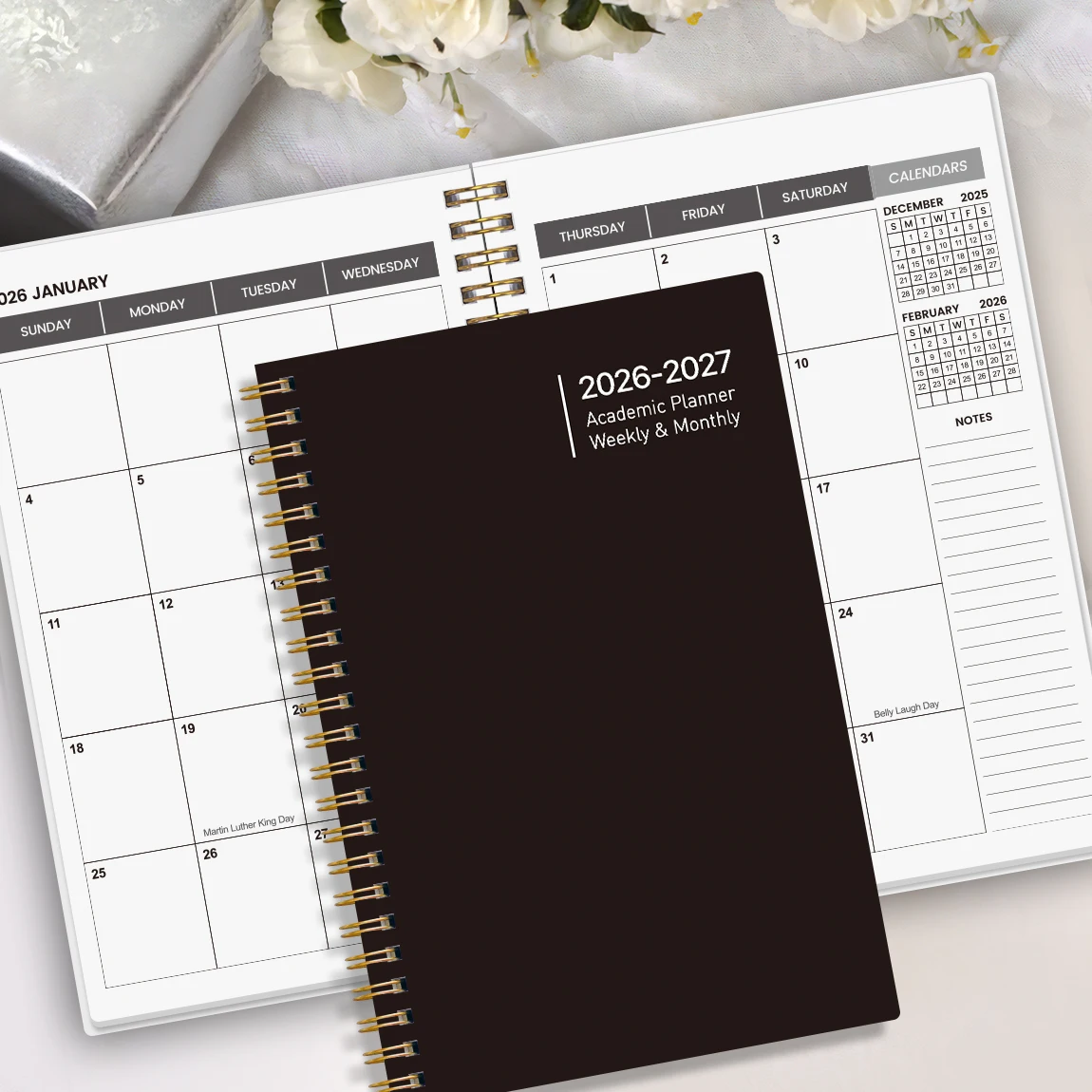 2025 Jul-2027 Jun Monthly Planner Notebook,Weekly Agenda,Academic Plan Notebook,Simplified To-Do Notebook Improves Productivity