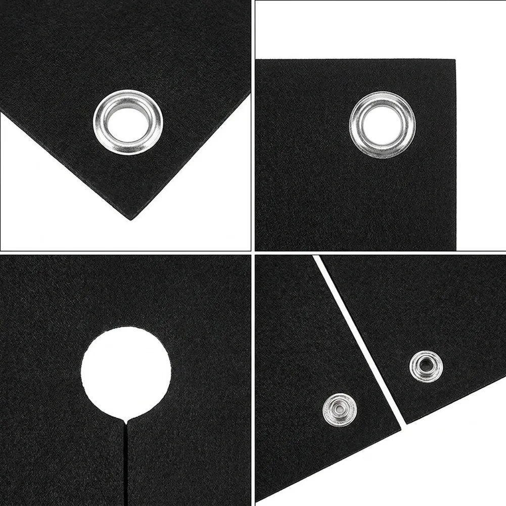 Welding Blanket 12x12 Inch Carbon Felt Resistant with Pipe Hole for Thermal Management and Protection Welding Blanket