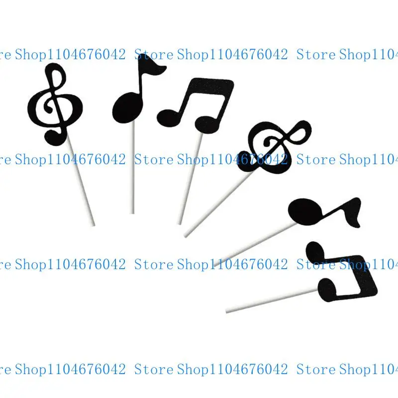 5ASD Paper 8th Note Cake Decoration Music Party Supplies Musical Cupcake Decorations