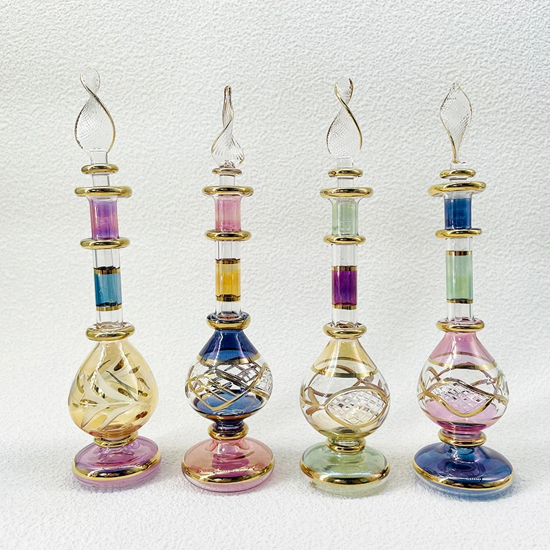زجاجة عطر مصر الجديدة، جوهر مصنوع يدويًا 12 سم، زجاجة زجاجية زينة رائعة وزخرفة ناعمة #3