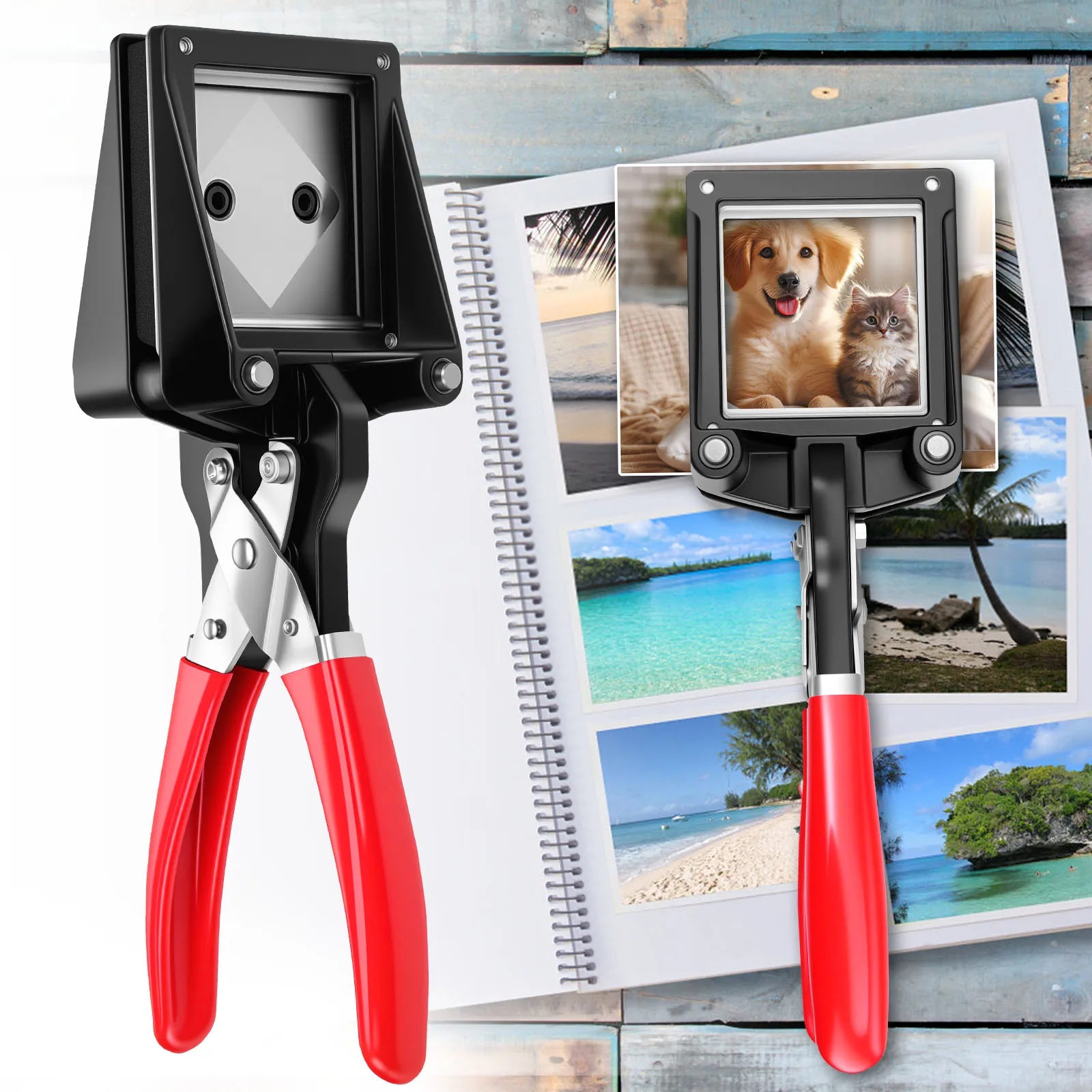 Hand Held Metal Photo ID Die Cutter Office Punch Picture Cutter Versatile Passport ID License Photo Rectangle Cutting Tools