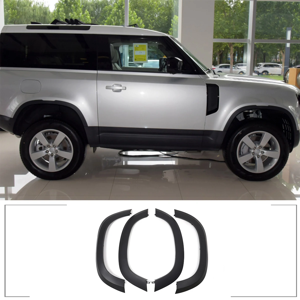 Pelindung alis roda mobil, pelindung alis lengkungan roda dekoratif, anti gores untuk Defender 90 2020-2021custom