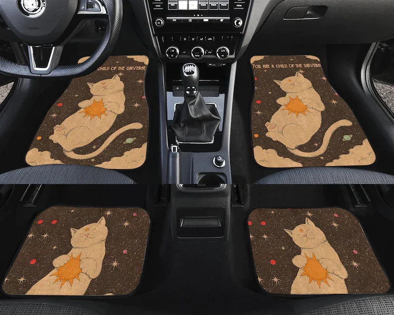 

Universe Cat Car Mat, Celestial Floor Car Mat, Car Mat For Women, Car Mat Cute, Car Accessories, Car Lover, Tarot Car Mat Set, H