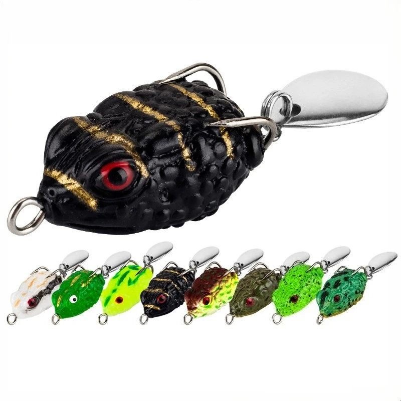 

5pcs Mini Thunder Frog Soft2.5cm3gFishing Lures Artificial Bait Silicone Baits with MetalGlitter Fishing Wobbler Frog Lure Trout
