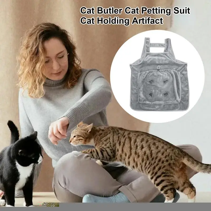 Apron for carrying cats Cat Carrier Pet Carrier Pouch for holding kittens Cat Butler Jerk Off Cat Clothing Wearable Cat Cuddling