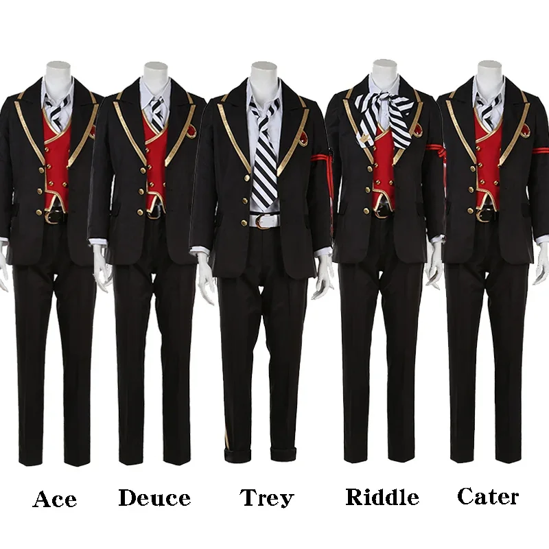 

Game Twisted Wonderland HEARTSLABYUL Trey Riddle Deuce Cater Ace Cosplay Costume Halloween Uniforms Formal Suit Cutom Made