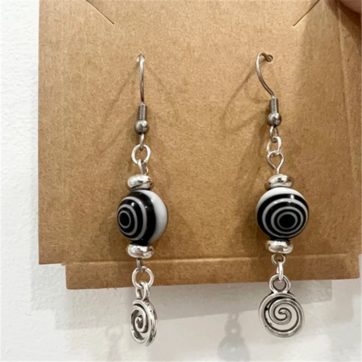 Gorgeous Y2k Grunge Swirl Earrings Style Trendy Cyber Fashion Gift Alternative Handmade Fairy Bella Swan Dangle Drop Friend Boho