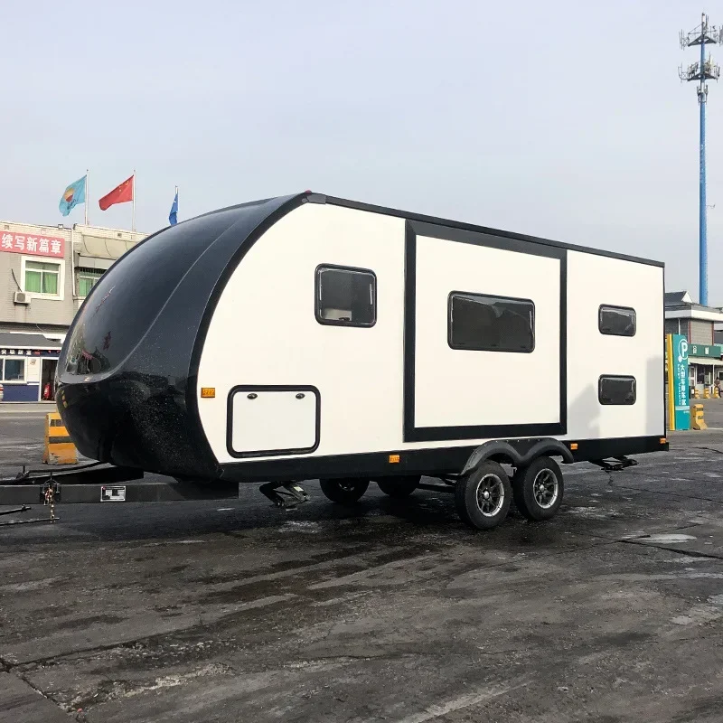 Outdoor-Camper-Anhänger, Wohnmobil, Wohnmobil, mobiler Kabinen-Abschleppcamper, lizenziert und straßengünstig