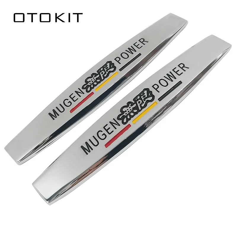 2 قطعة الحاجز الجانب السيارات تصفيف السيارة ملصق اكسسوارات ثلاثية الأبعاد شعار معدني شارة ل MUGEN شعار لشركة فولكس فاجن فولكس فاجن هوندا سيفيك CRV #1