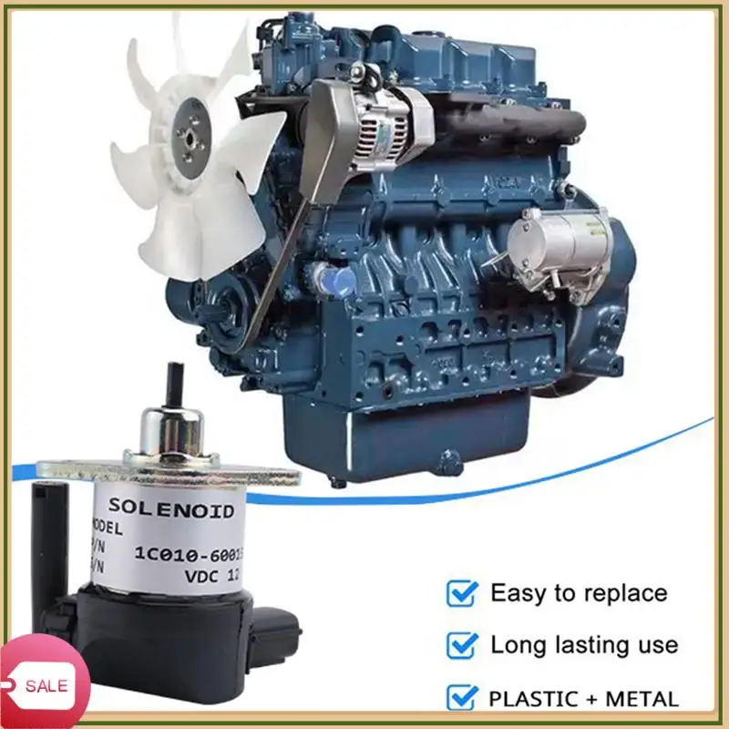 Unique 1C01060017 Fuel Shut Off Solenoid For Kubota Engine V3300/V3600/V2203/V1505 1C01060015