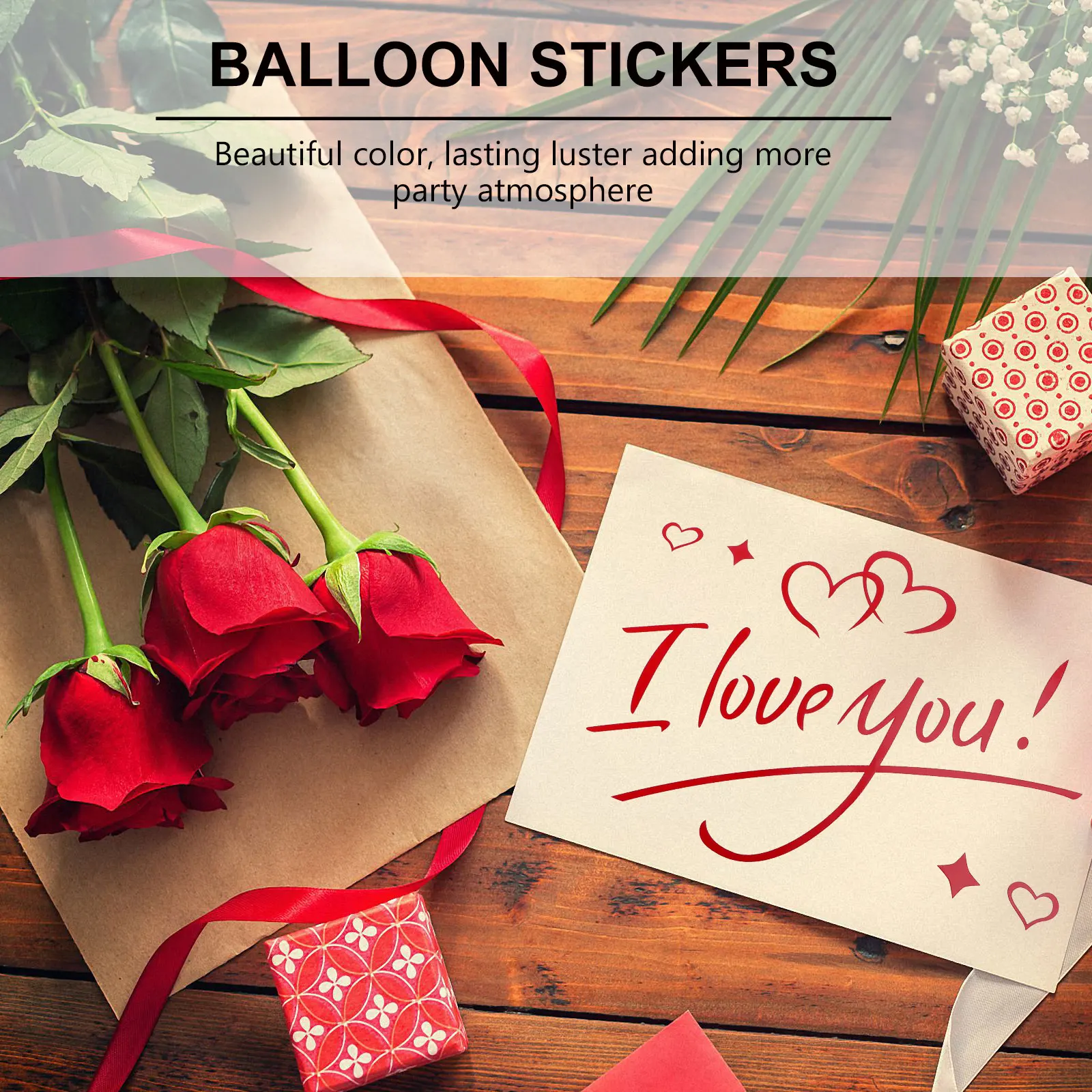 5 Pcs Pop Ball Sticker Wedding Decor Decorative Decals Balloon Paster Supply Window