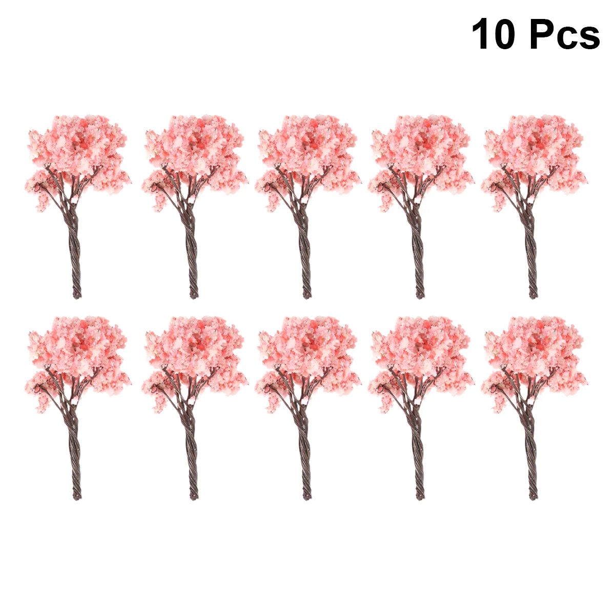 

10pcs Tree Realistic Shape Mini Landscape Gardening Decor Terrarium Garden Simulation Tree Decorations Container