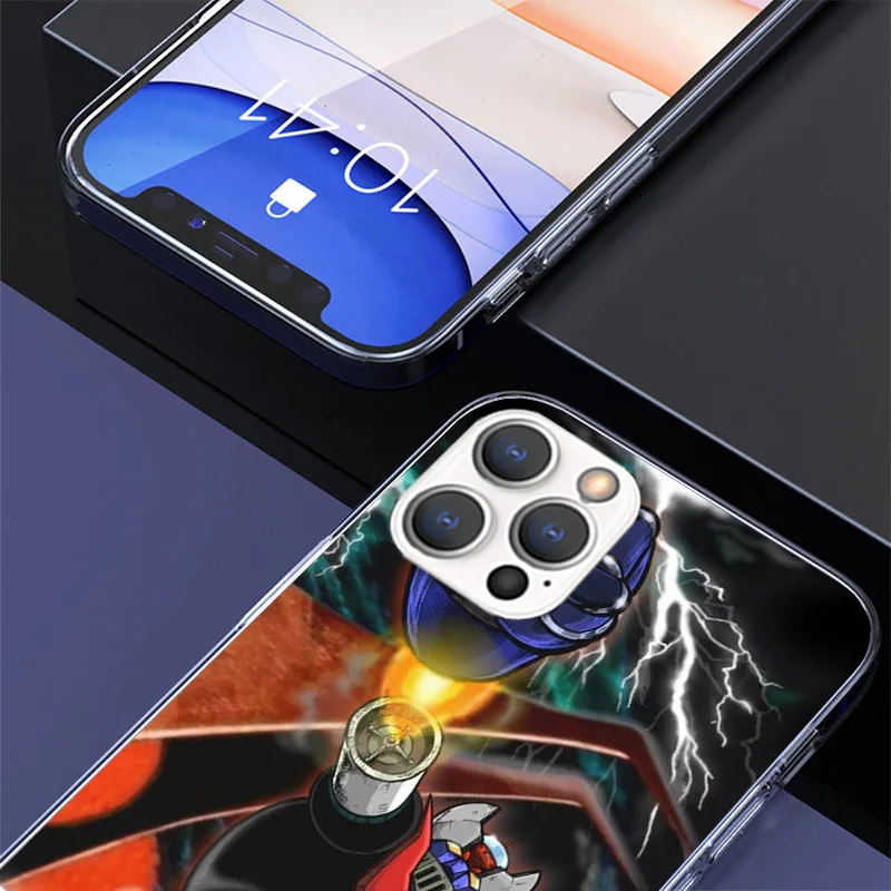 Manga Mazinger Z Anime Phnoe Case for Iphone 11 12 13 Mini 14 15 Pro Max X Xs Xr 7 Plus 8 + Apple 6S SE 2020 Unique Cover Coque