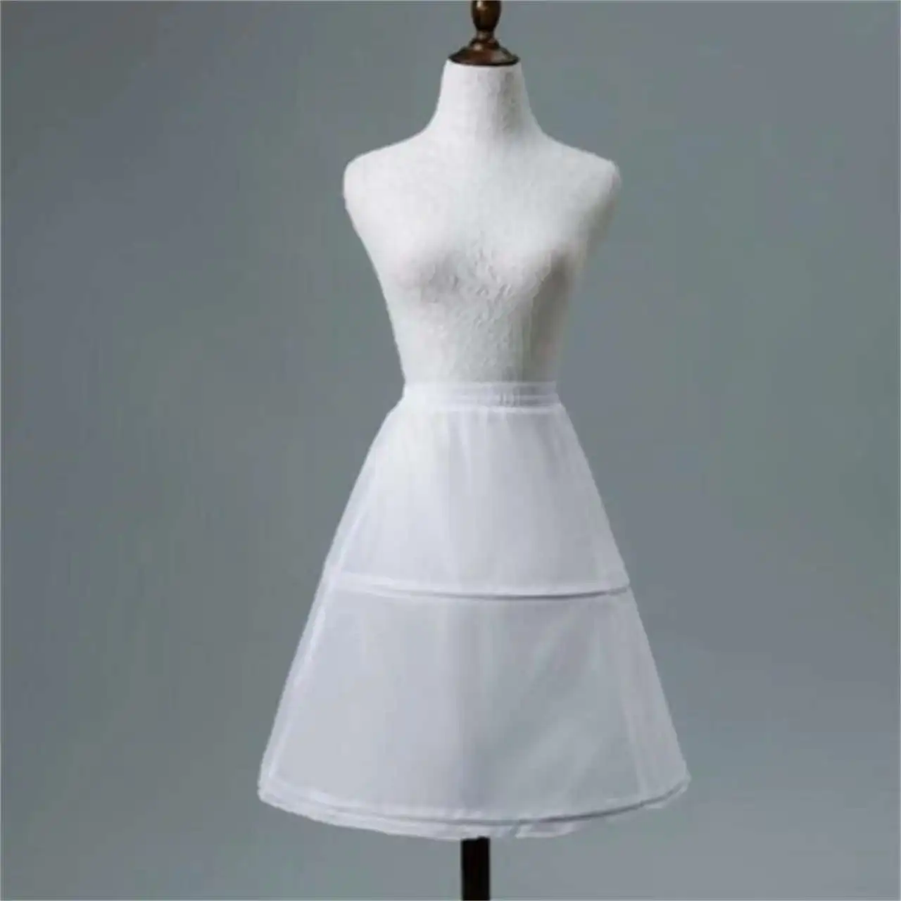 Sottoveste Flower Girl Sottoveste Gonna corta per bambini 35-75CM Lunghezza Baby Kids Sottogonna bianca Crinolina