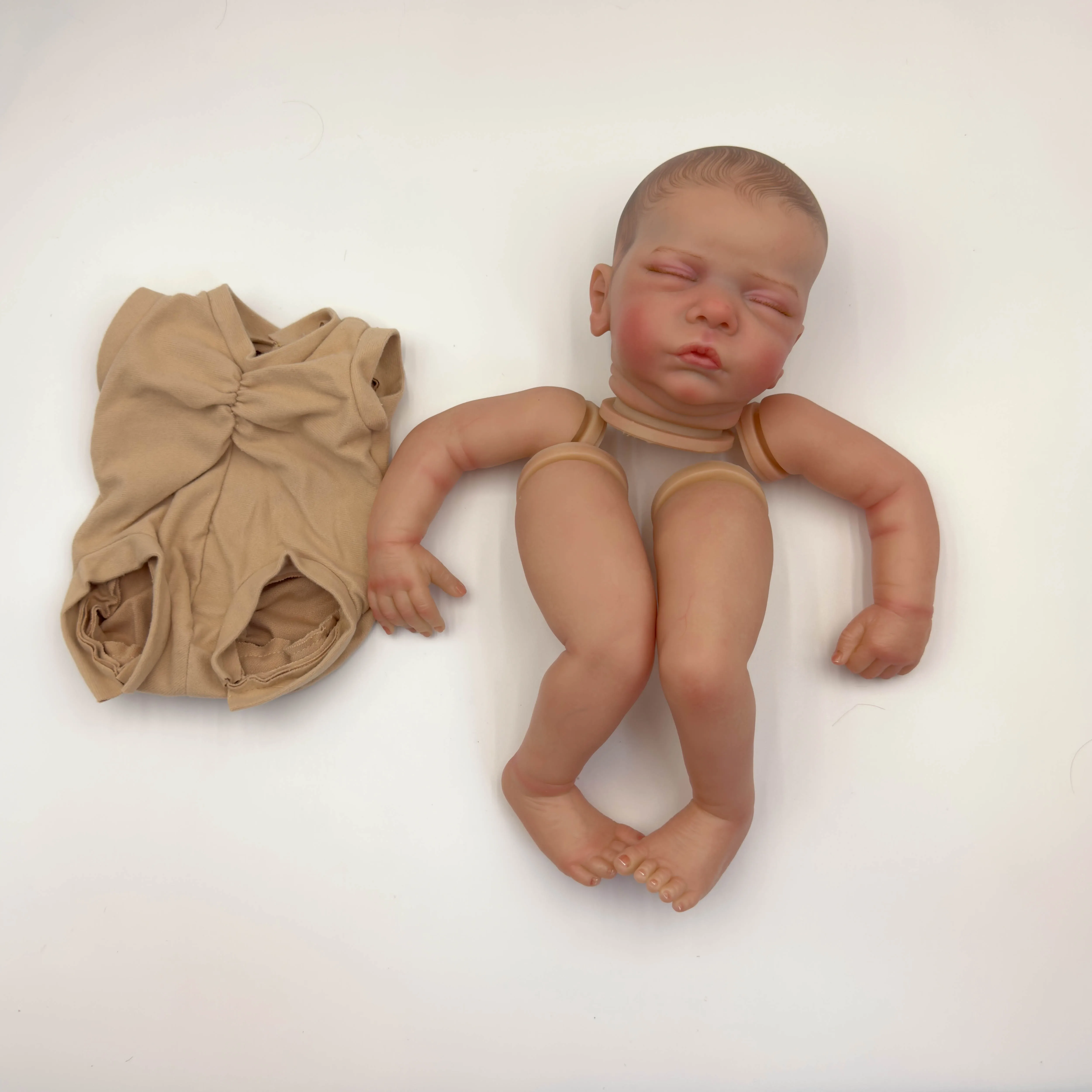 NPK 18inch Romy Baby Lifelike Reborn Doll Parts with 3D Painted Visible Veins Includes Cloth Body for Collectors