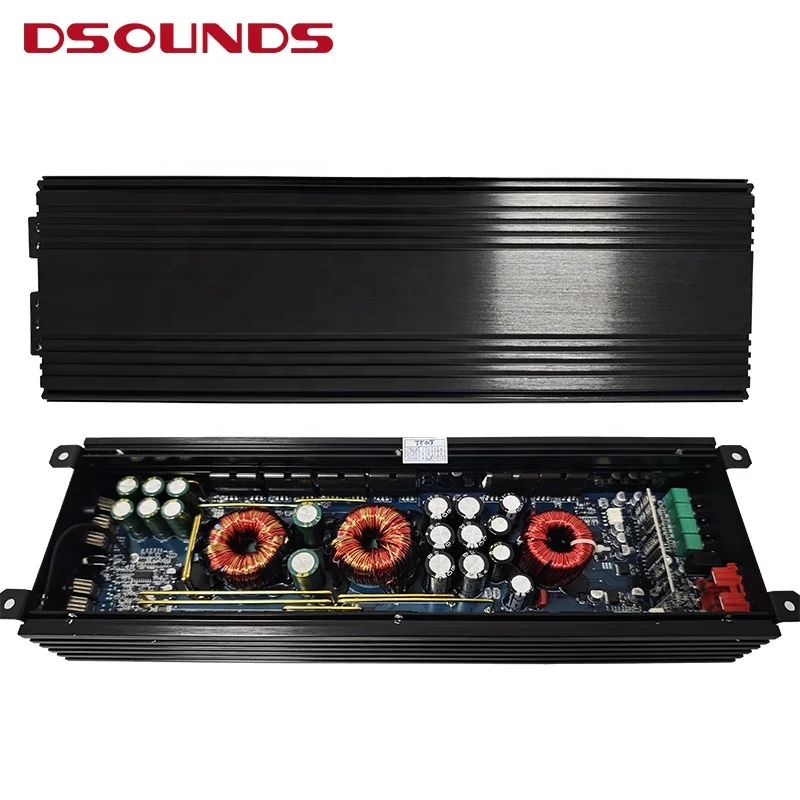 مضخم صوت صغير للسيارة 1500WRMS بحجم صغير ومضخم عالي الجودة من الفئة D أحادي الكتلة لمكبرات صوت السيارة