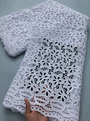 White African Lace Fabric Water Soluble Guipure Lace High Quality Nigerian Fabric Sequins for Women Wedding Dresses,2.5Yards4197