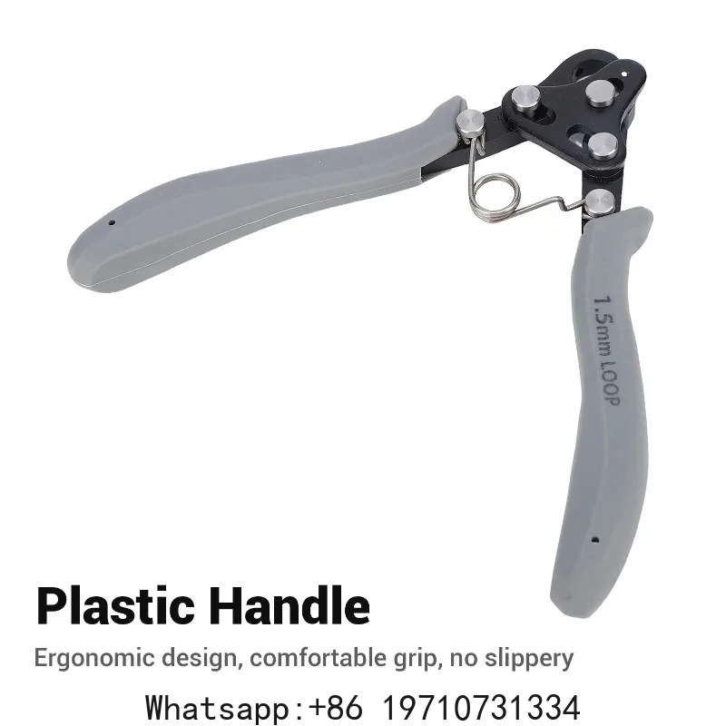 1.5mm Pliers Tool One Step Looper for Jewelry Making 18-26g Craft Wire Gold Silver Copper Iron Coils with Gray Handle Tool view 6