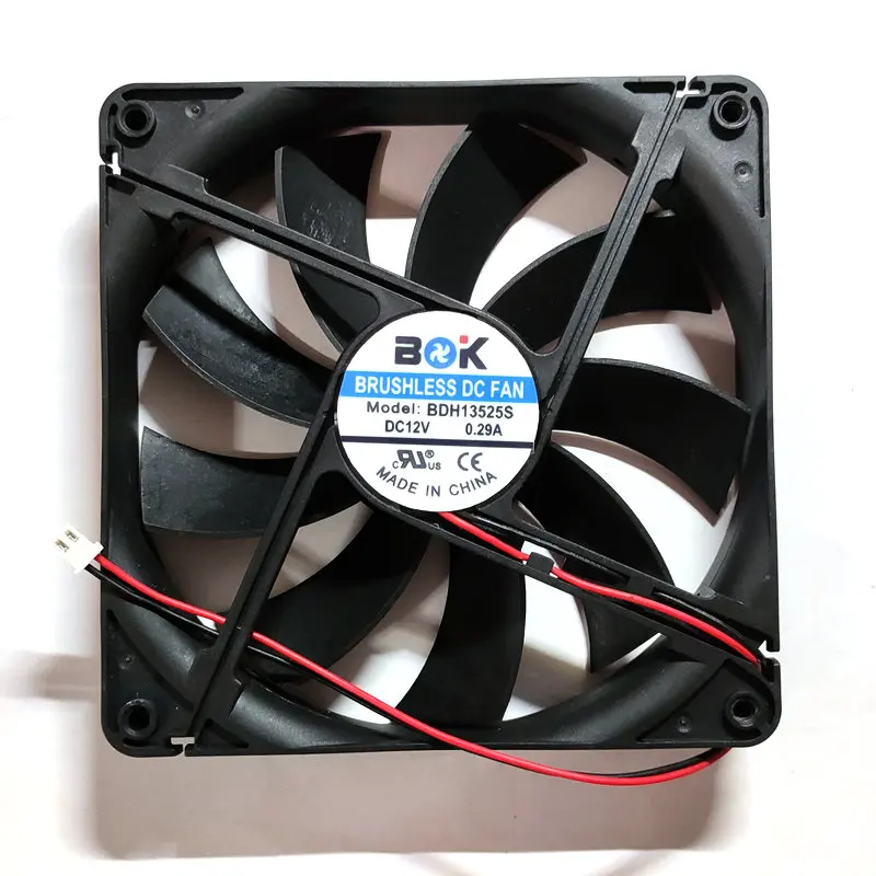 

New BDK BDH13525S DC12V 0.29A 135x135x25MM 13cm 2Lines Cooling Fan