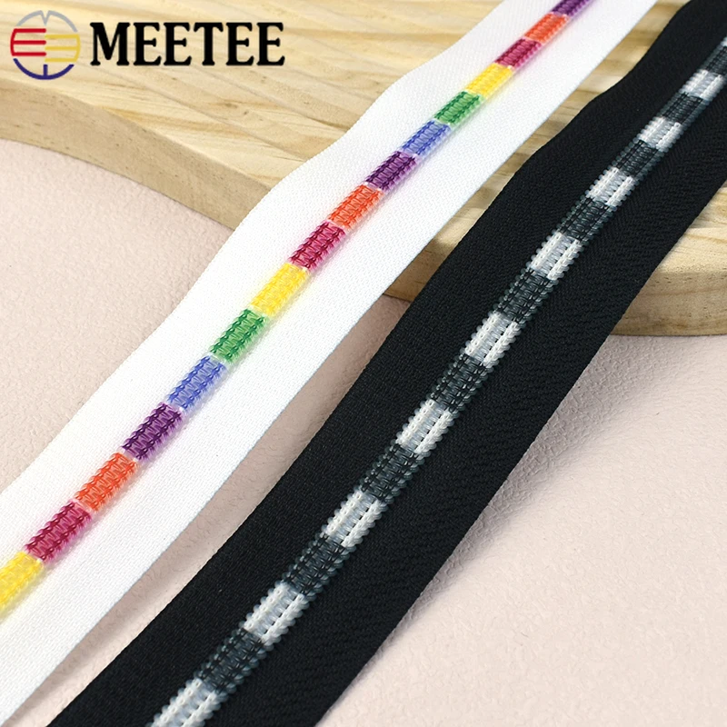 

2-10Meters Meetee 5# Nylon Zippers Tape Sewing Coil Zip Garment Bag Decorative Ziper Jacket Replacement Zipper Roll Zips Closure