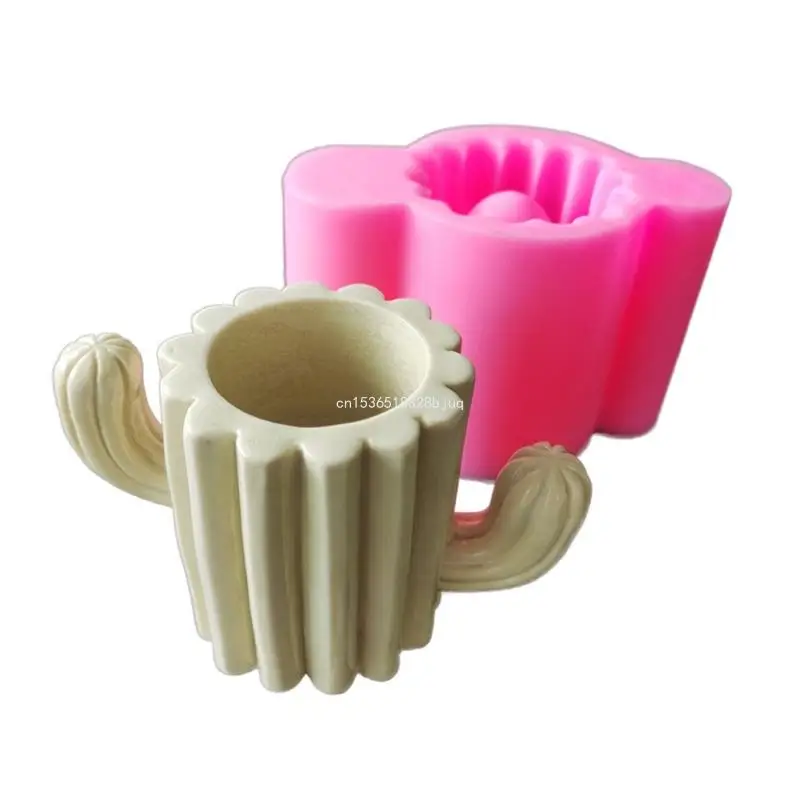 Geometric 3D Cactus Gypsum Silicone Molds Storage Box Mold for Making Succulent Plant Pot Flower Pot Holder Dropship