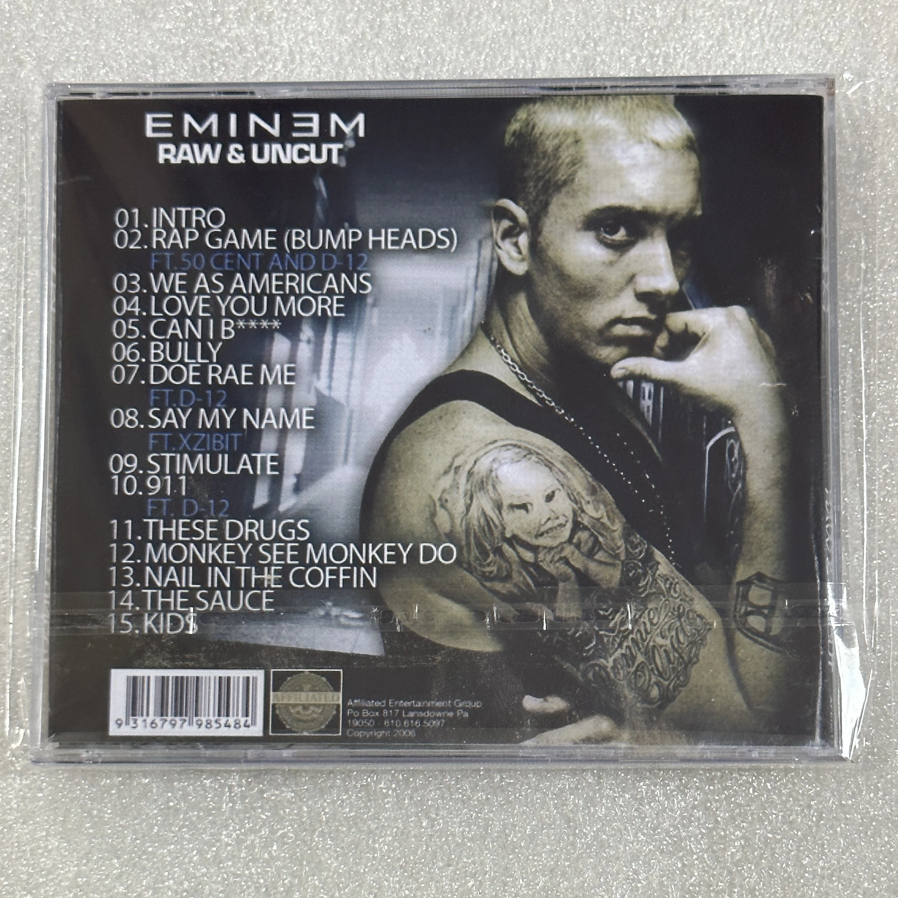 Rap Slim Shady Eminem Music CD Raw And Uncut Album Music Record