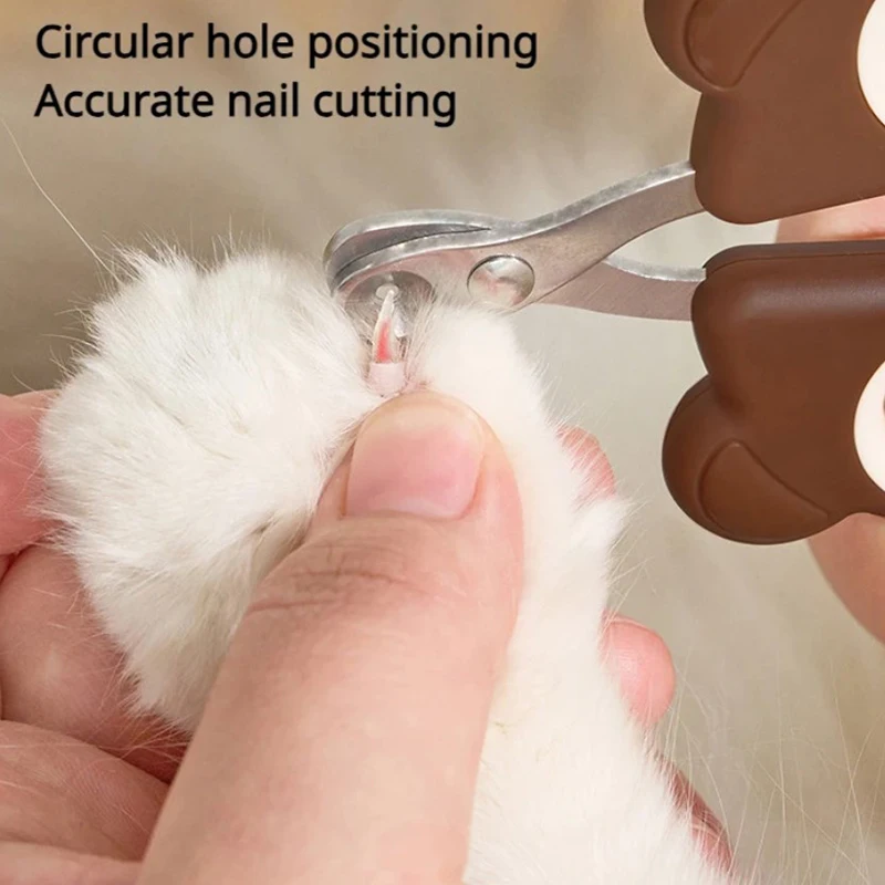 Cat Dog Nail Clippers Circular Hole Positioning Scissors Novice Professional Nail Cutting Tools Pet Kitten Cleaning Supplies