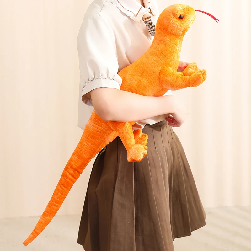 Lifelike Green / Brown Lizard Cute Lizard Plush Toys 60-100cm Simulation Animal Stuffed Doll Birthday Gifts