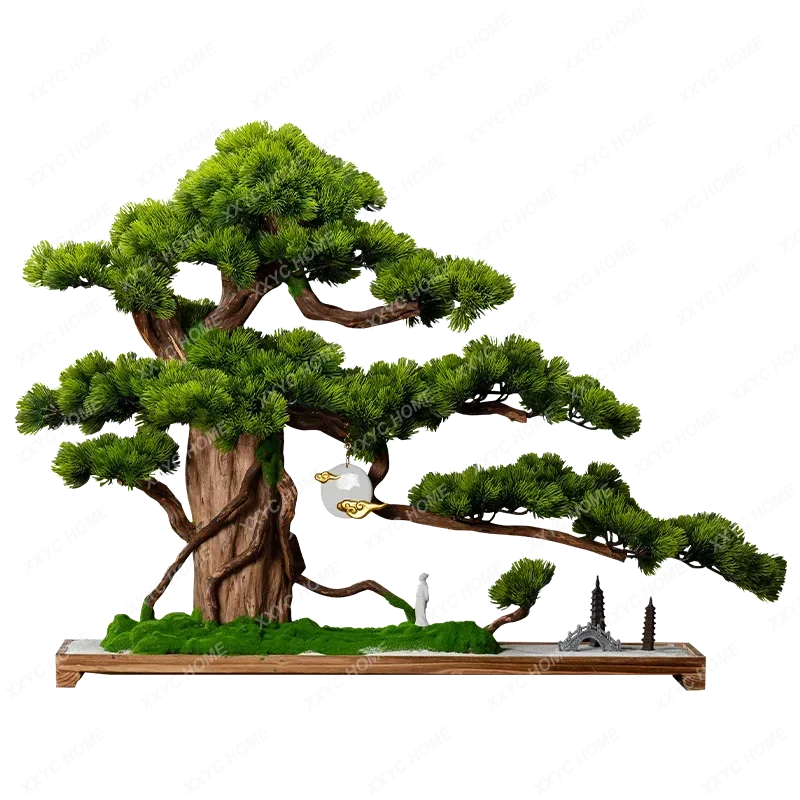 Welcome Pine Bonsai Arborvitae Fake Trees Hallway Living Room Decoration Green Plant Bonsai Hotel Decoration