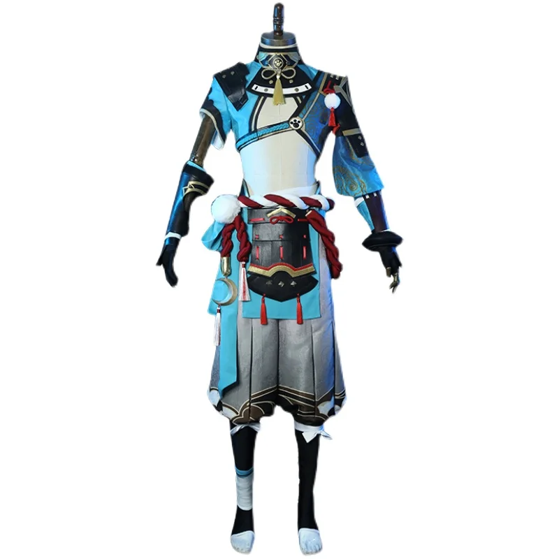 Game Genshin Impact Gorou Cosplay Costume Fashion Combat Uniforms Full Set Activity Party Role Play Clothing XS-XXL Wig Shoes