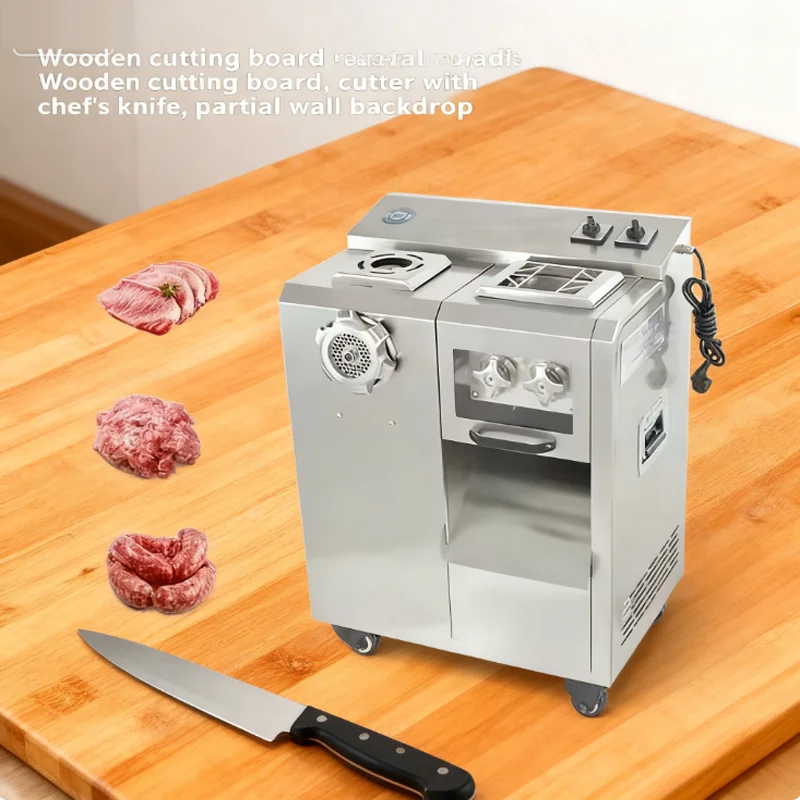 Multifunctional Stainless Steel Diced Chicken Cube Cutting Machine Meat Slicer Automatic Frozen Beef Cube Dicer 220V