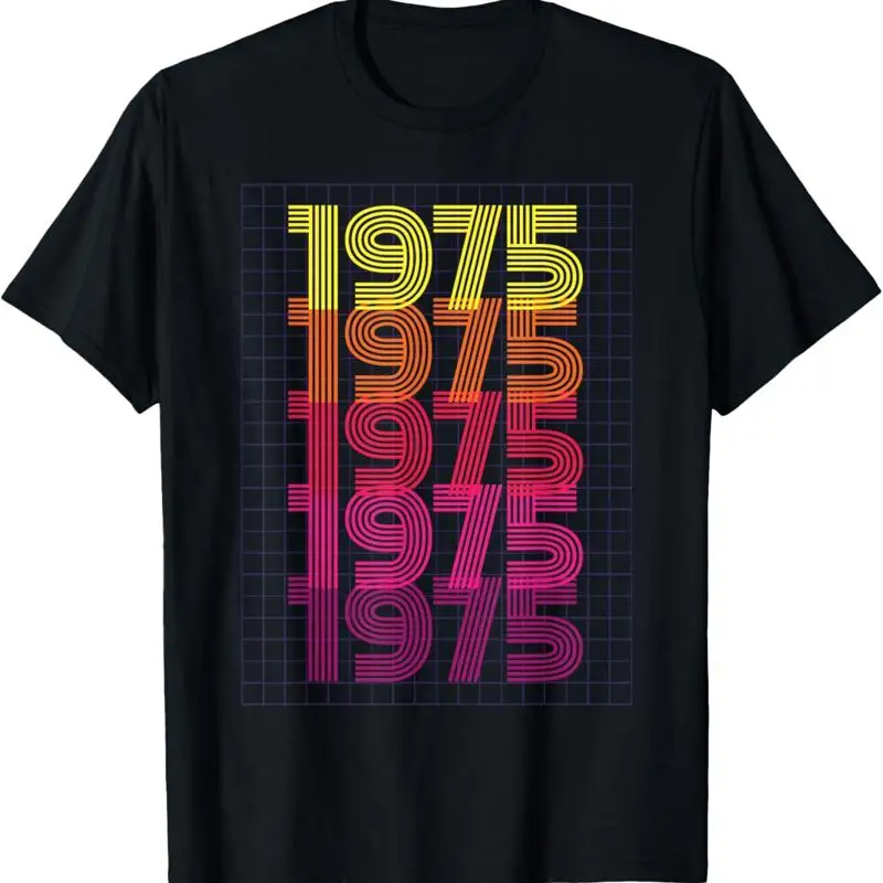 

1975 Birthday T Shirt Vintage T Shirt Female Clothing Kawaii Clothes