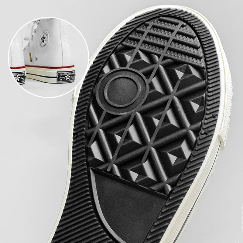 Low High Top Men Women's Casual Canvas Shoes Outdoor Skateboard Sports Sneaker Athletic Tennis Trainer Students Walking Footwear view 4