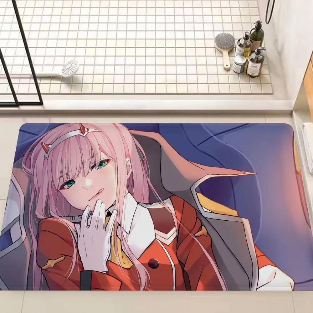 DARLING In The FRANXX Zero Two Entrance Door Mat Nordic Style Home Doormat Bathroom-Toilet Mats Bedroom Hotel Decor Mat