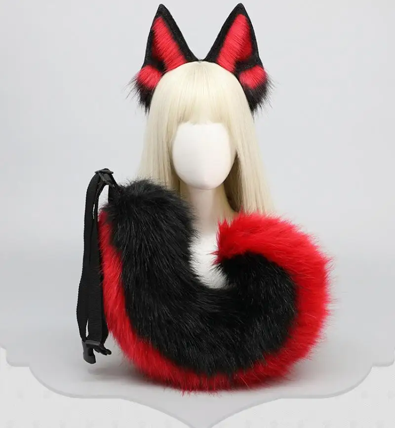 Halloween Tierohren und Schwanz Zubehör Cosplay Requisiten Anime Haarband Schwanz-Sets Festival Karneval Comic Con Charakter Cosplay Artikel – Detail 1