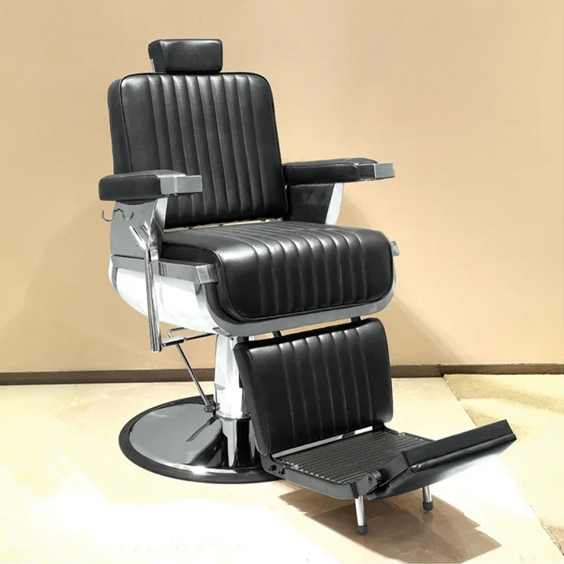 

Barber Decoration Chairs Professional Luxury Chair Braiding Hair Salon Shampoo Nail Stylist Black Heavy Duty Pump Barbing Brow