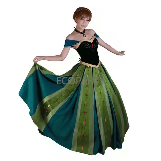 Halloween Christmas Cosplay Fancy dress Coronation S 2XL Anna Princess Dress Adult outfits costumes for women girls 30 AliExpress 200000532