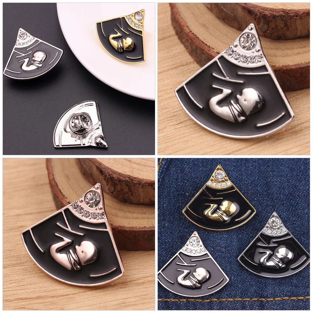 3 Pcs Brooch Handmade Medicine Funny Embryo Lapel Pin Clothes Creative Decor Backpack Mother